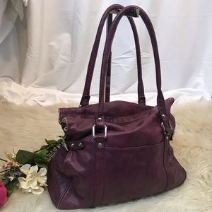 Beautiful Nordstrom Plum Leather Shoulder Bag